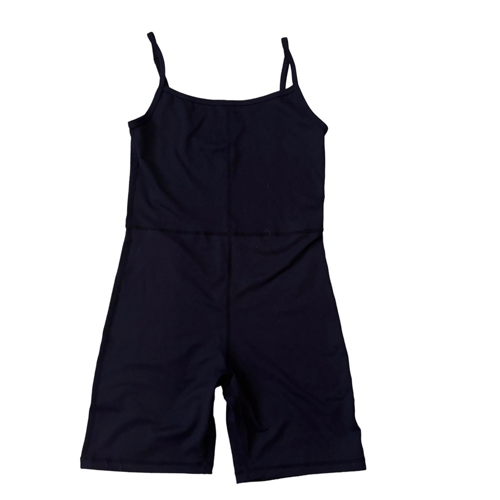 Kimberly Black Cami Biker Short Jumper With Adjustable Straps Size M